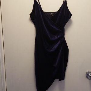 Slinky Blue Velvet Dress NWOT